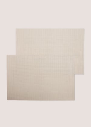 2 Pack Neutral Textured Placemats