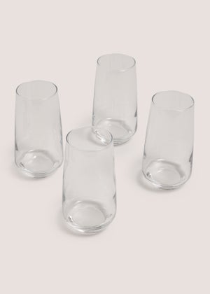 4 Pack Luna Long Glass Tumblers