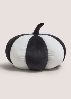 Black Mono Shaped Pumpkin Cushion