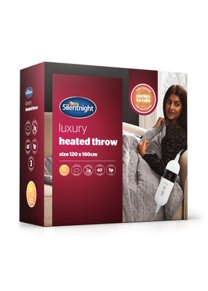 Silentnight Grey Heated Fleece Throw