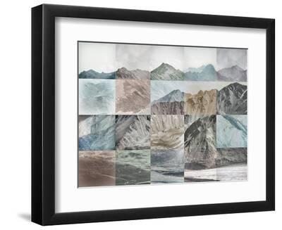 Analog Mountains - Black Framed Art Print Wall Art, 12x9