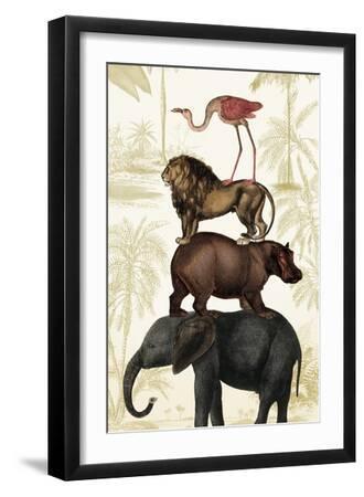 Antique Safari Assemblage I - Black Framed Art Print Wall Art, 12x18