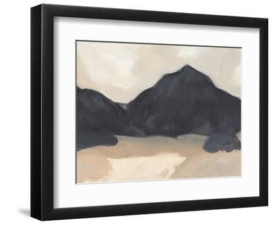 Black Mountain I - Black Framed Art Print Wall Art, 12x9