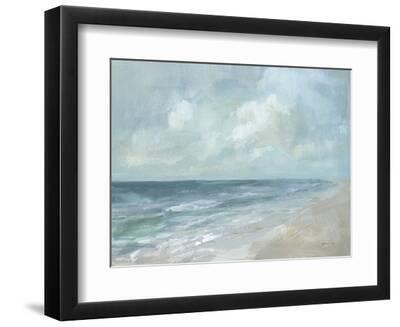 Calm Beach - Black Framed Art Print Wall Art, 12x9