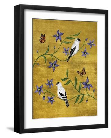 Chinoiserie Charm - Pair - Black Framed Art Print Wall Art, 12x16