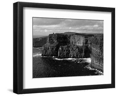 Cliffs of Moher, County Clare, Ireland - Black Framed Art Print Wall Art, 12x9