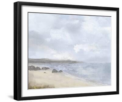 Coastline Calm - Porthor - Black Framed Art Print Wall Art, 20x16