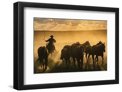 Cowboy Jingle - Black Framed Art Print Wall Art, 12x8