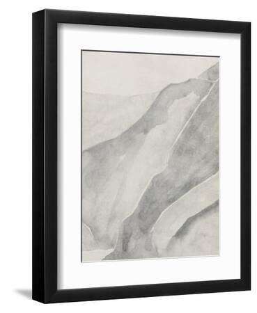 Gray Mountain Range I - Black Framed Art Print Wall Art, 9x12