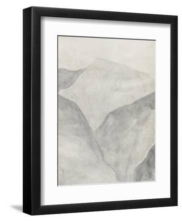 Gray Mountain Range II - Black Framed Art Print Wall Art, 9x12