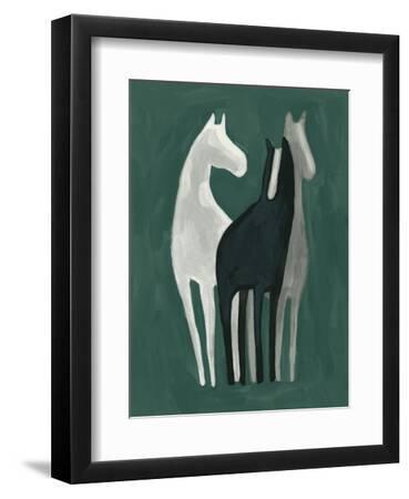 Horse Shapes I - Black Framed Art Print Wall Art, 9x12