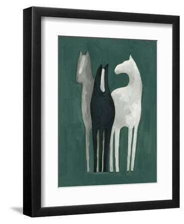 Horse Shapes II - Black Framed Art Print Wall Art, 9x12
