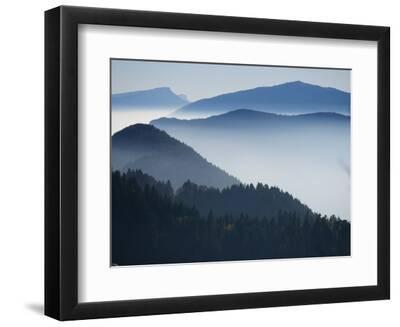 La Tournette Mountain, Haute Savoie, France (Photo) - Black Framed Art Print Wall Art, 12x9
