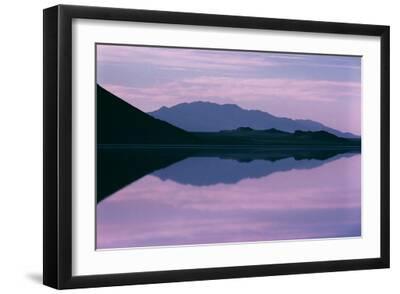 Mirrored Mountain, American Scenic, Lake, 2004 (Photo) - Black Framed Art Print Wall Art, 18x12
