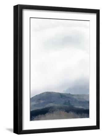 Mist In The Mountains 3 - Black Framed Art Print Wall Art, 12x18