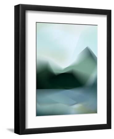 Misty Mountains - Black Framed Art Print Wall Art, 9x12