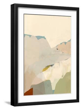 Peachy Mountain Range 2 - Black Framed Art Print Wall Art, 12x18