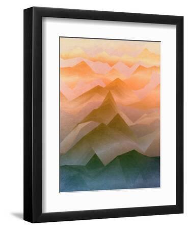 Top of the World (Sunrise) - Black Framed Art Print Wall Art, 9x12