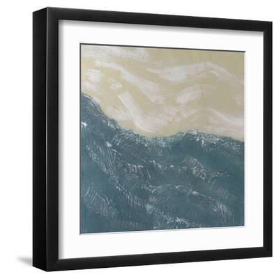 Wave Abstraction I - Black Framed Art Print Wall Art, 12x12