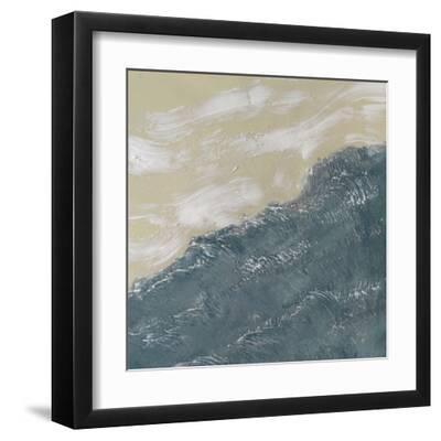 Wave Abstraction II - Black Framed Art Print Wall Art, 12x12