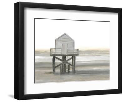 Weathered Beach Outpost I - Black Framed Art Print Wall Art, 12x9