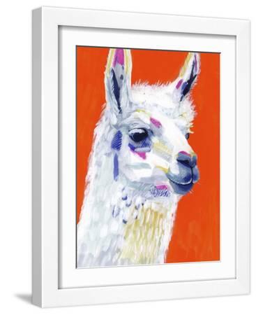 Animal Party IV - White Framed Art Print Wall Art, 12x16