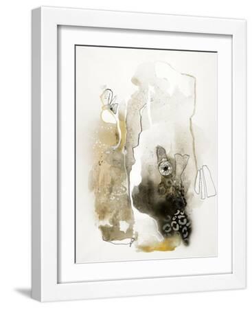 Aqua Sketch 1 - White Framed Art Print Wall Art, 12x16