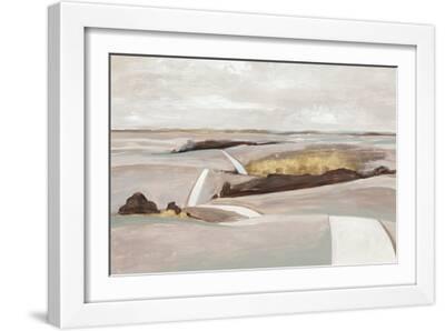 Beige Horizons - White Framed Art Print Wall Art, 18x12
