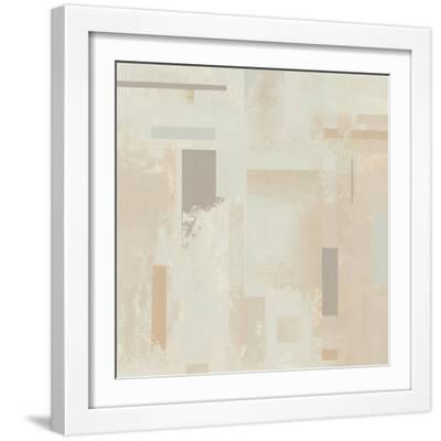 Blue Batik III - White Framed Art Print Wall Art, 16x16