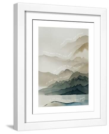 Courage - White Framed Art Print Wall Art, 12x16