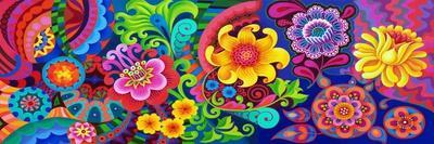 Flower pattern, 2020, (oil on canvas) - Giclee Print, 36x12