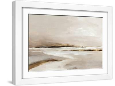 Golden Prarie - White Framed Art Print Wall Art, 18x12