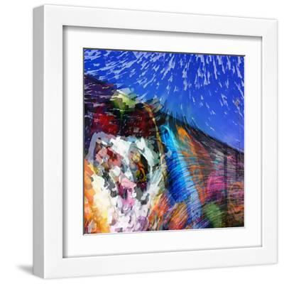 Graffiti Wall - White Framed Art Print Wall Art, 12x12
