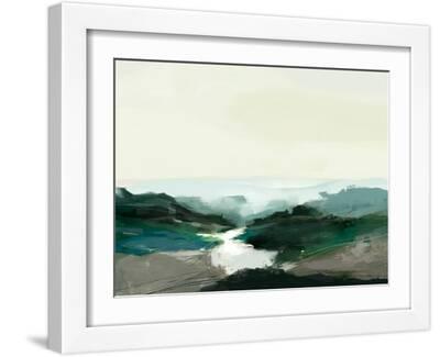 Highland View - White Framed Art Print Wall Art, 16x12