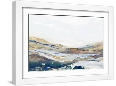 Icy Blue Serenity - White Framed Art Print Wall Art, 18x12