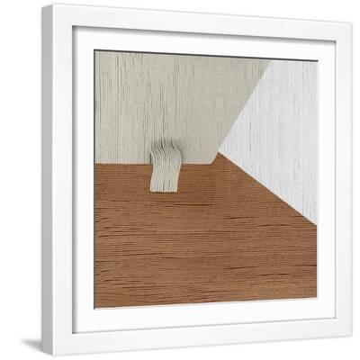 Knitting Pattern III - White Framed Art Print Wall Art, 16x16