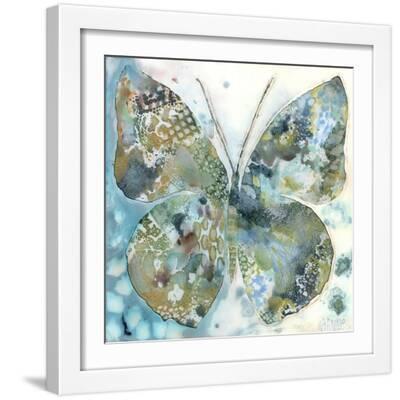 Lucky Moth #1 - White Framed Art Print Wall Art, 16x16