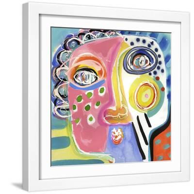 Miss Betty's Aunt Hilda - White Framed Art Print Wall Art, 16x16