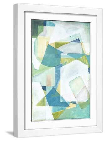 Overlay Abstract II - White Framed Art Print Wall Art, 12x18