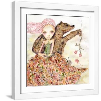 Please Come Back - White Framed Art Print Wall Art, 16x16