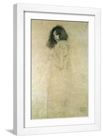 Portrait of a Young Woman, 1896-97 - White Framed Art Print Wall Art, 12x18