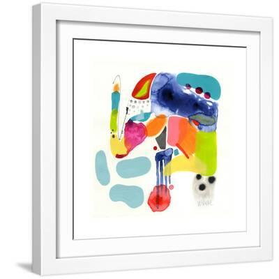 Pull Toy - White Framed Art Print Wall Art, 16x16
