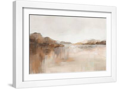 Sandy Serenity - White Framed Art Print Wall Art, 18x12