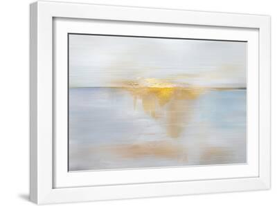 Sea Sun - White Framed Art Print Wall Art, 18x12