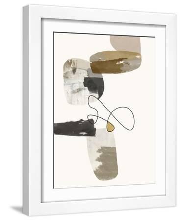 Shapes and Texture 1 - White Framed Art Print Wall Art, 12x16