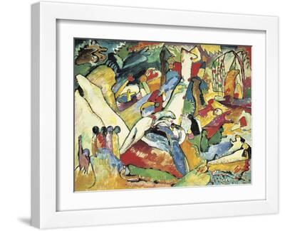 Sketch for Composition II, 1909 - 10 - White Framed Art Print Wall Art, 16x12