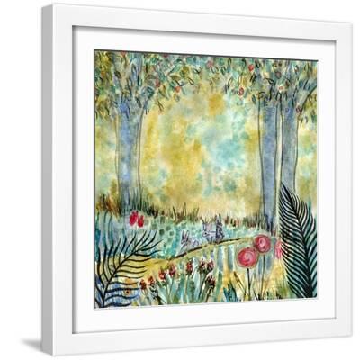 Three Rabbits - White Framed Art Print Wall Art, 16x16